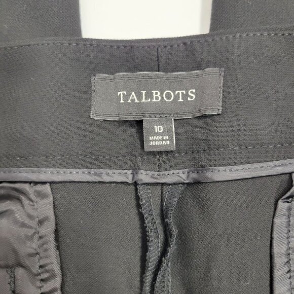 Talbots Women's Seasonless Crepe Wide Leg Pants Black Size 10 - Picture 6 of 11